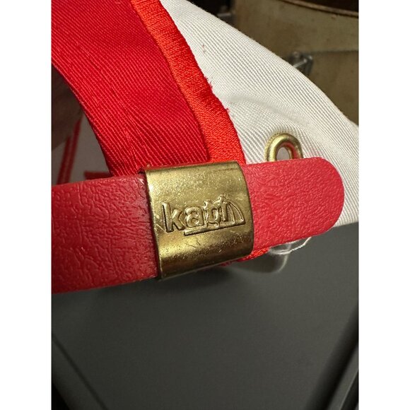 90’s Kati Chevrolet shark bite Cap White & Red Strapback Hat sharktooth - Picture 3 of 9